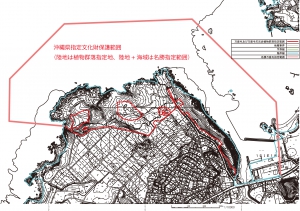 万座毛名勝天然記念物指定範囲